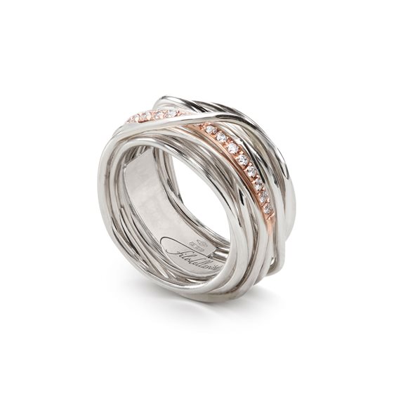 Ringe Rubinia Dame Prezioso Collection Filo Della Vita in Silber Diamante 0.21 Ct AN328ARBT - AN328ARBT